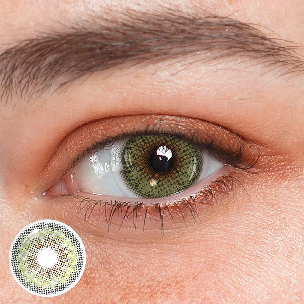 Cyrene Dark Green Colored Contact Lenses - Roseibase