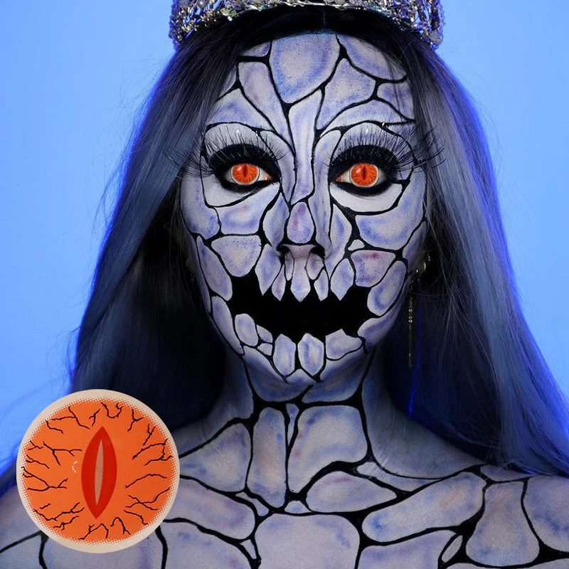 Cosplay Demon Slayer Kibutsuji Muzan Red Colored Contact Lenses - Roseibase