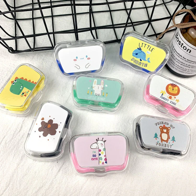 Cute Cartoon Colored Contact Lens Case - Roseibase