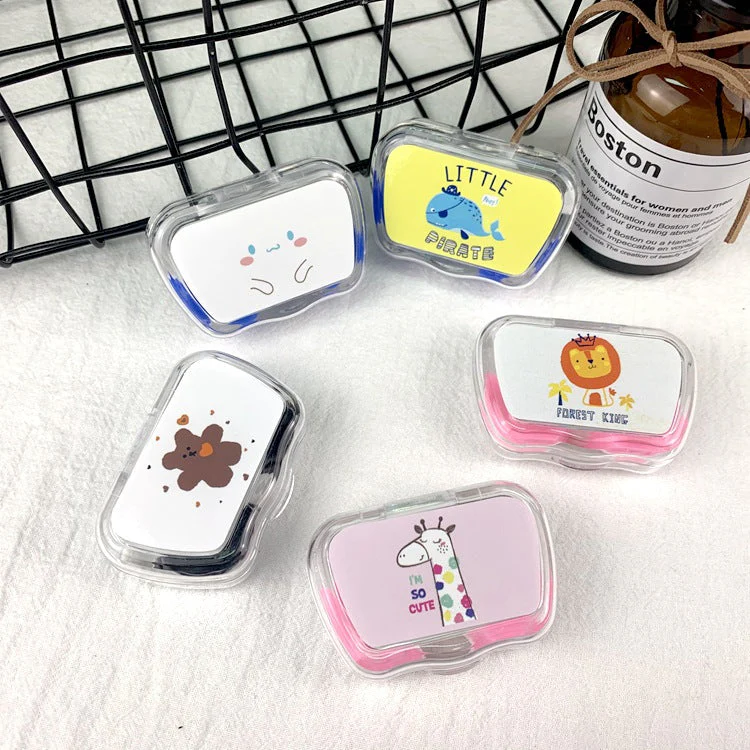 Cute Cartoon Colored Contact Lens Case - Roseibase