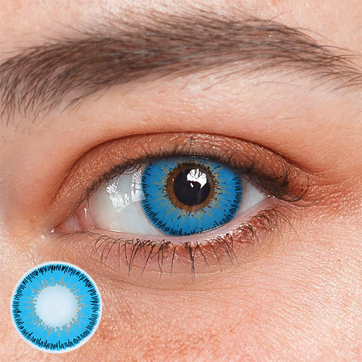 Cosplay Indians Blue Colored Contact Lenses - Roseibase