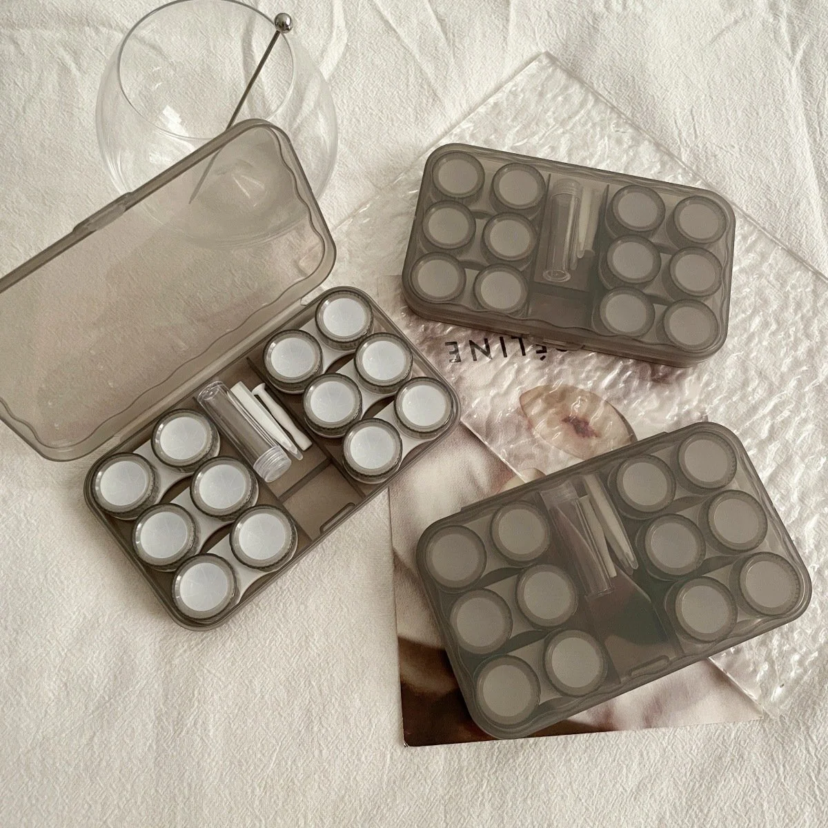 Ins Retro Cold Style Colored Contact Lens Case - Roseibase