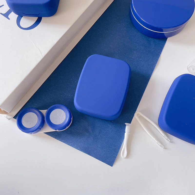 Klein Blue Colored Contact Lens Case - Roseibase
