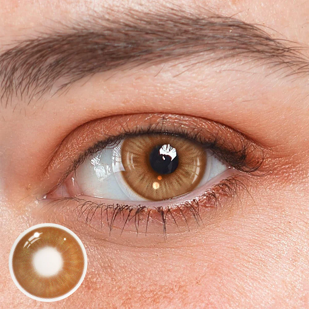 Amaretto Brown Colored Contact Lenses - Roseibase
