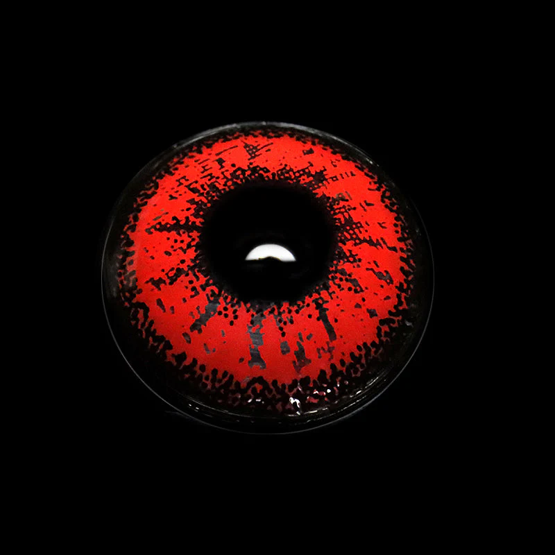 Cosplay ICE Red Prescription Colored Contact Lenses - Roseibase