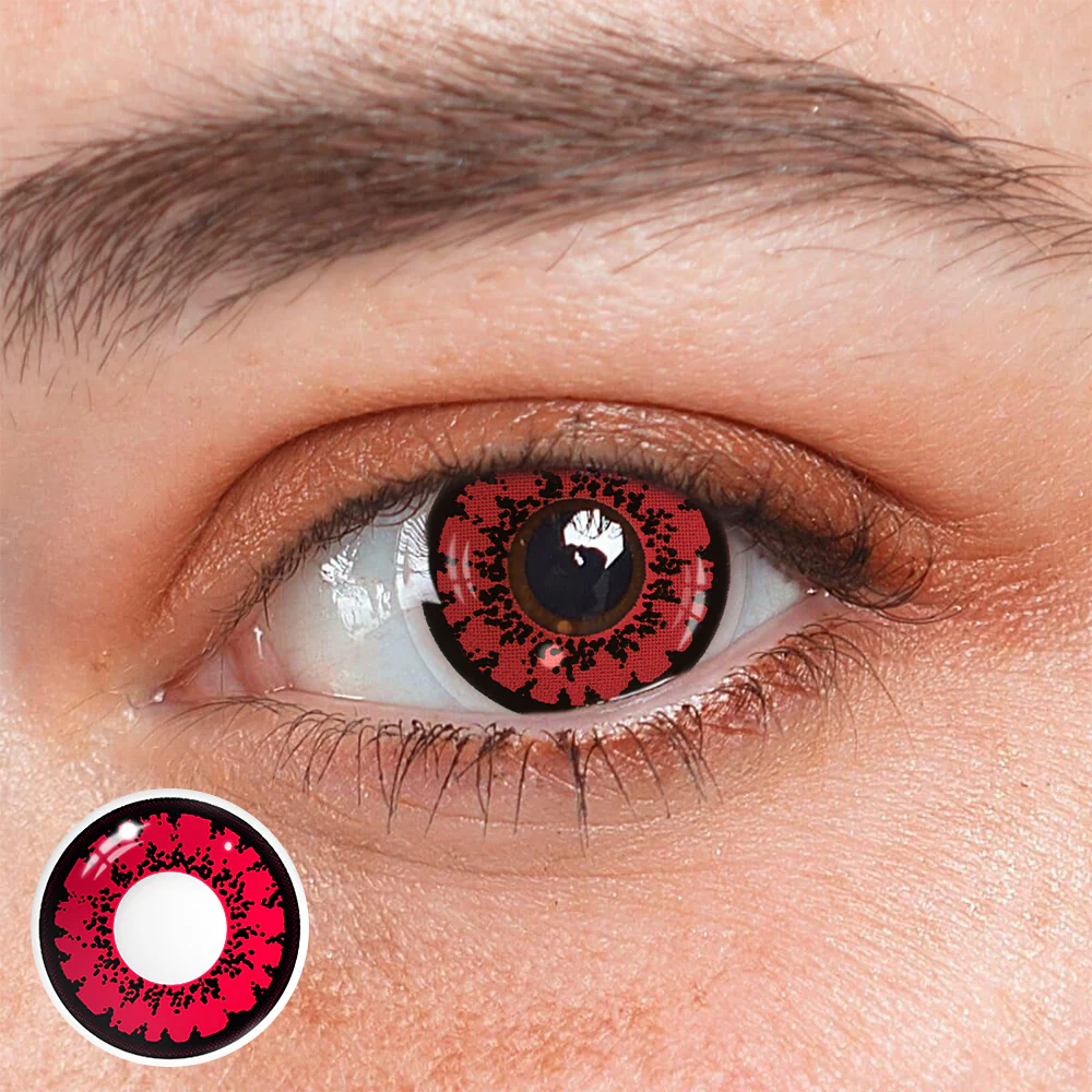 Cosplay Queen Red Prescription Colored Contact Lenses - Roseibase