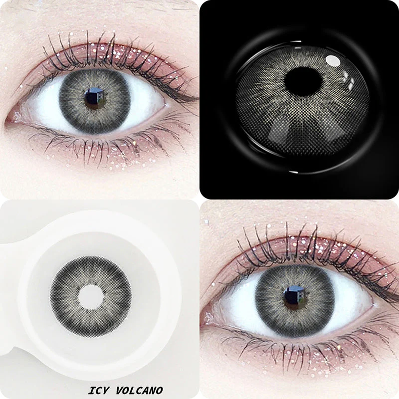 Amazonia Icy Volcano Gray Prescription Colored Contact Lenses - Roseibase