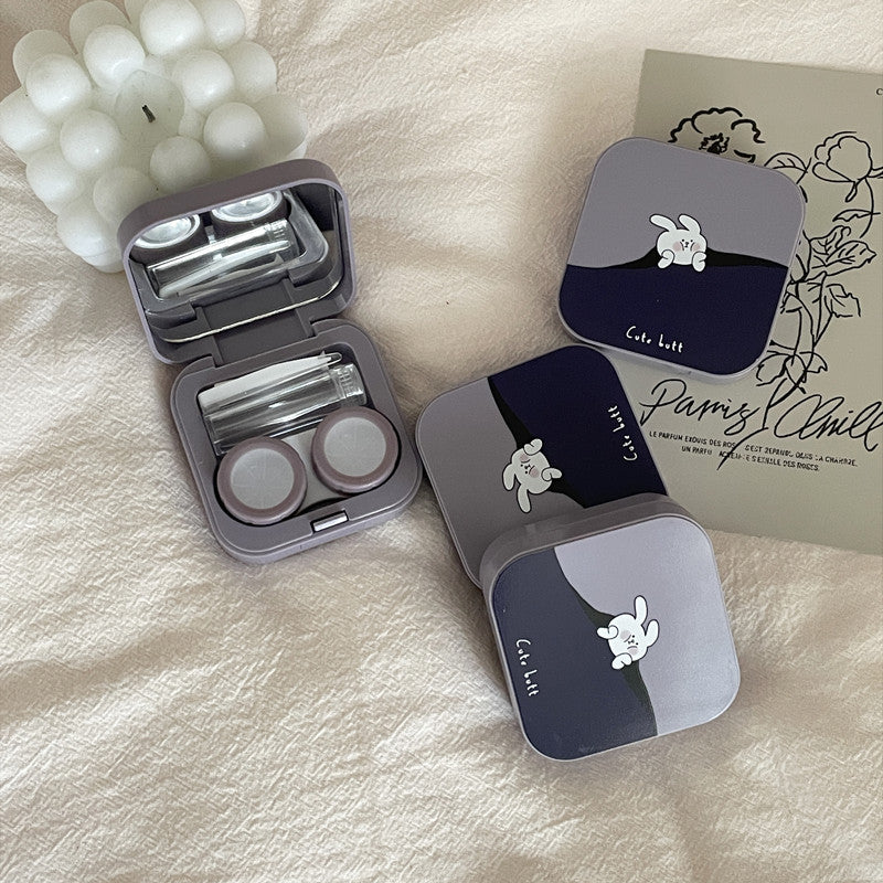 Cute Cartoon Design Colored Contact Lens Case - Roseibase