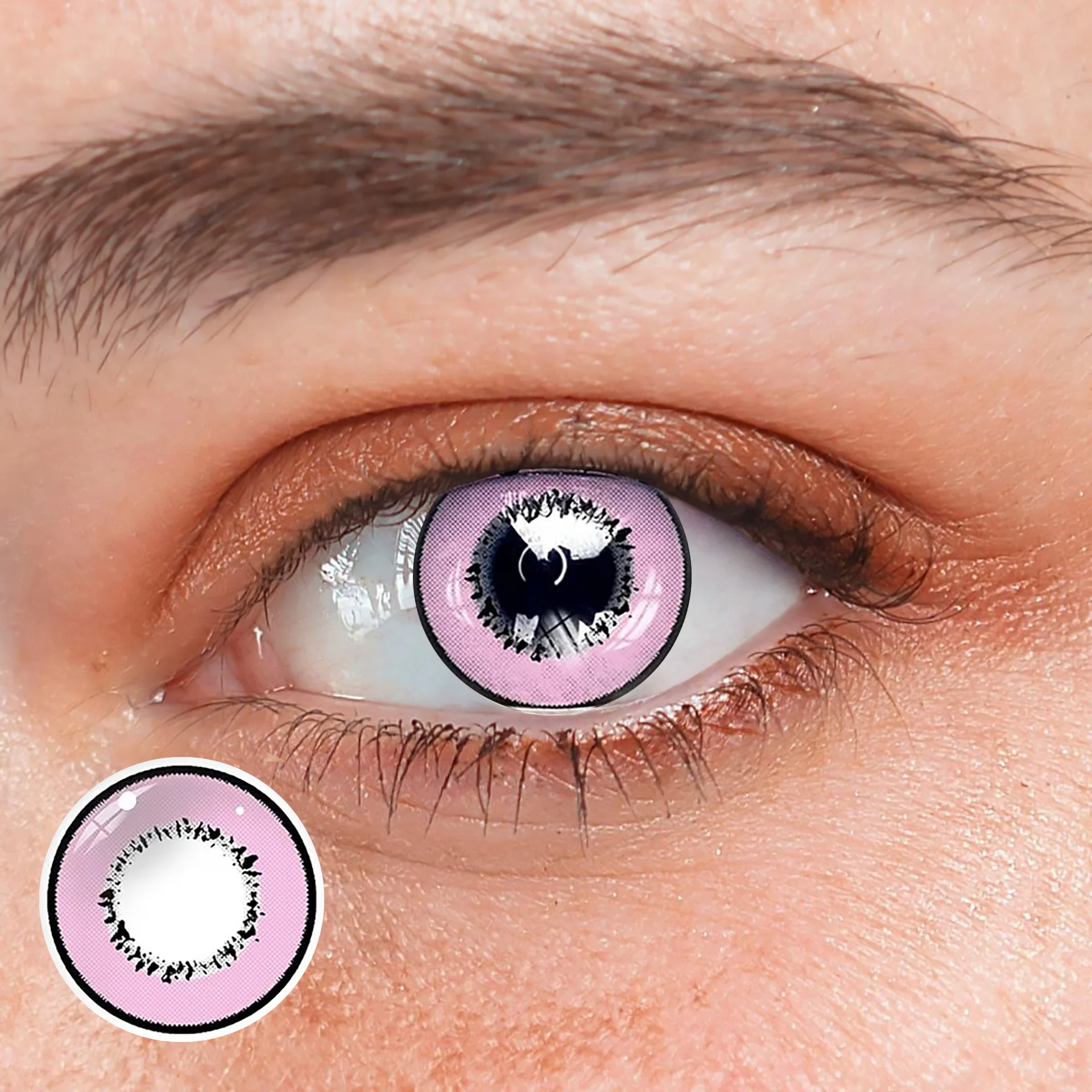 Cosplay Element Pink Prescription Colored Contact Lenses - Roseibase
