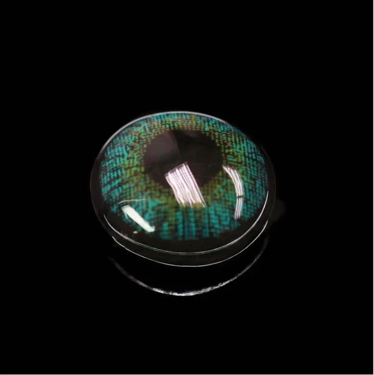 New 3-Tone Blue Green Prescription Colored Contact Lenses - Roseibase