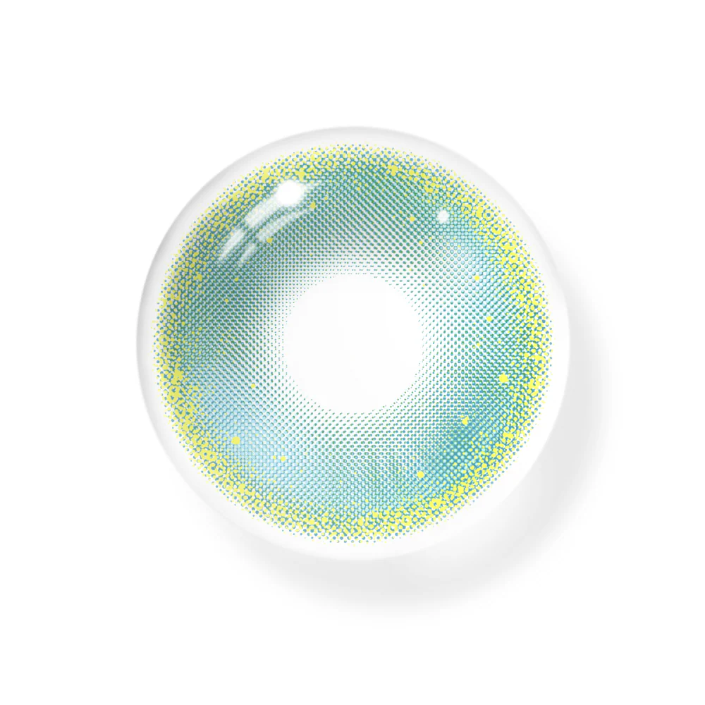 Cosplay Gold Rim Green Colored Contact Lenses - Roseibase