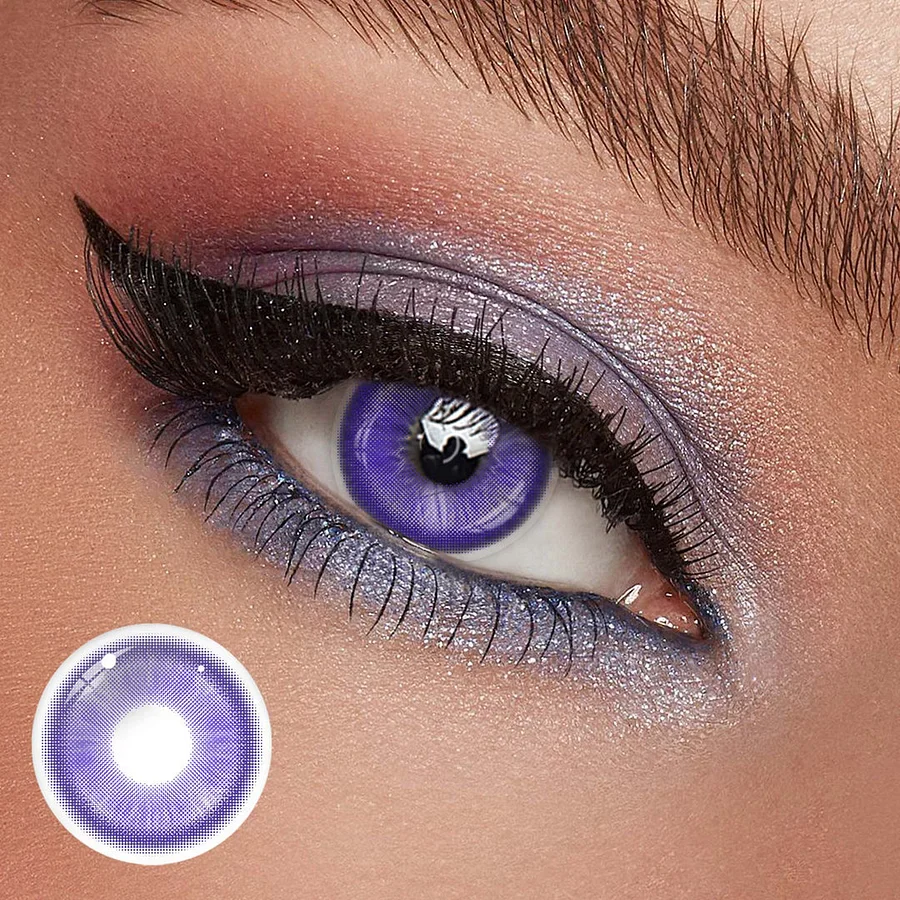 Cosplay Fairy Blue Purple Colored Contact Lenses - Roseibase