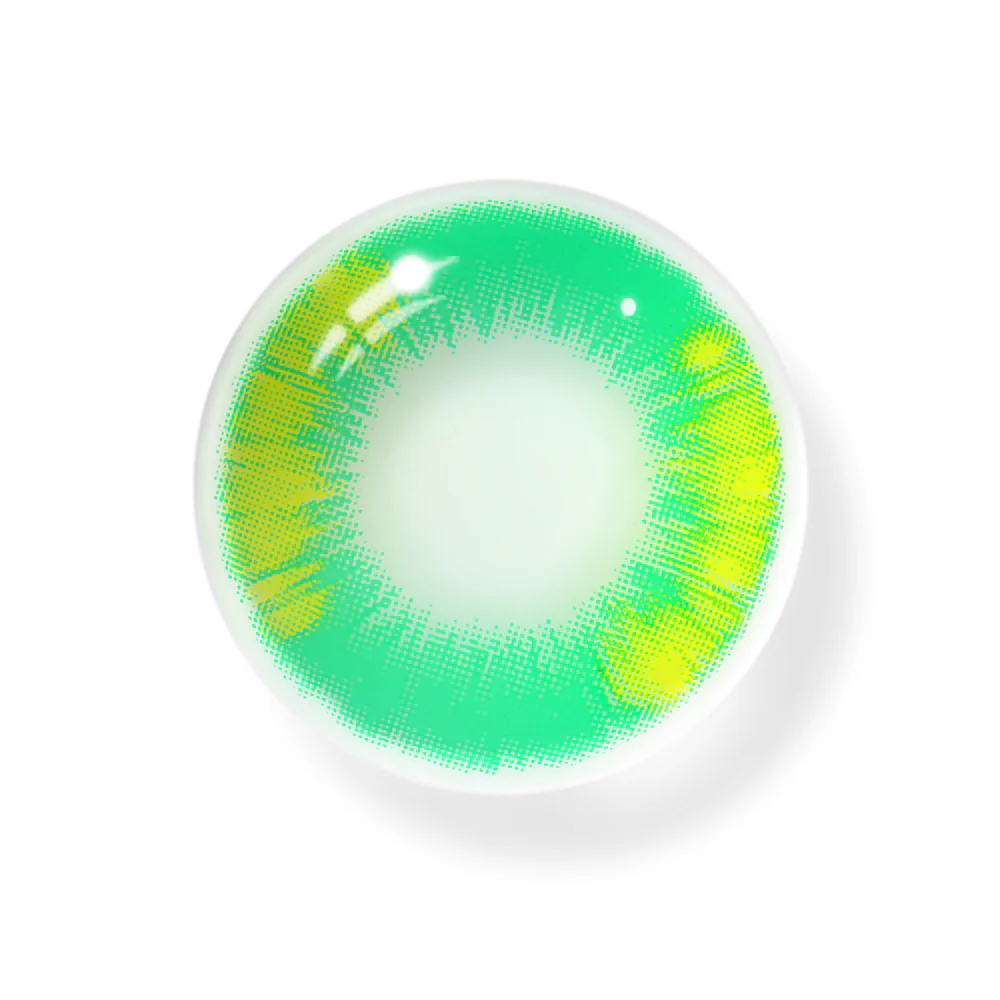 Cosplay Ghost Yellow Green Colored Contact Lenses - Roseibase