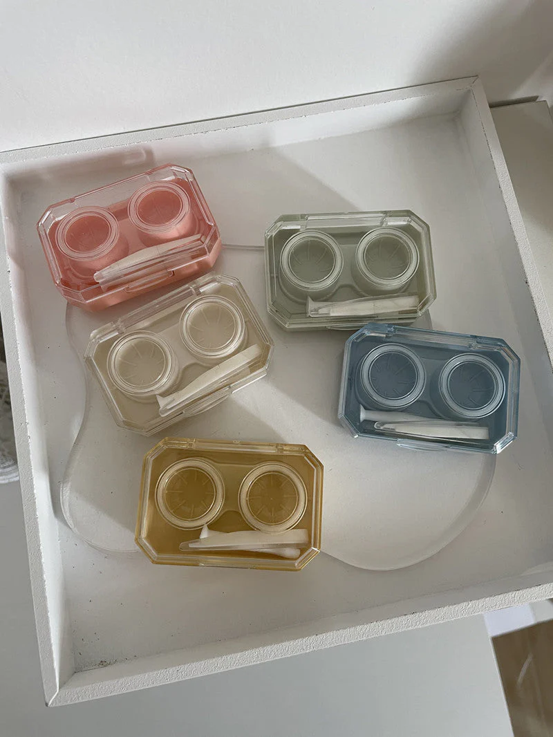 Mini Colored Contact Lens Case - Roseibase