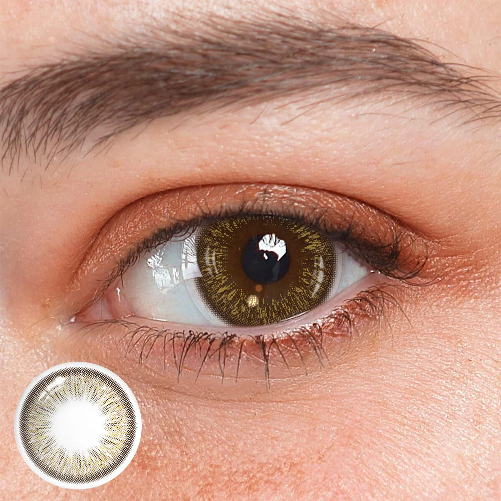 Nashia Brown Prescription Colored Contact Lenses - Roseibase