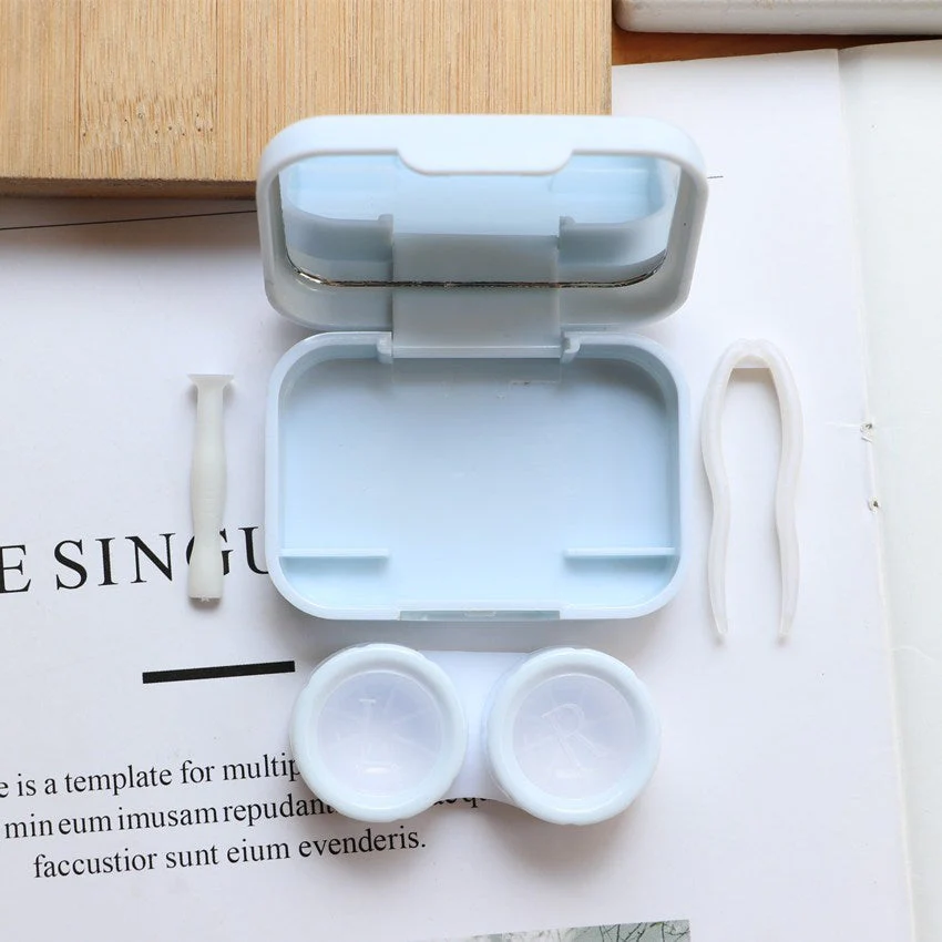 INS Fish-like Simple Colored Contact Lens Case - Roseibase