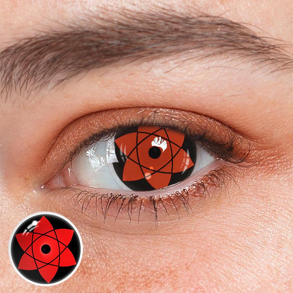 Cosplay Sharingan Uchiha Sasuke Red Colored Contact Lenses - Roseibase