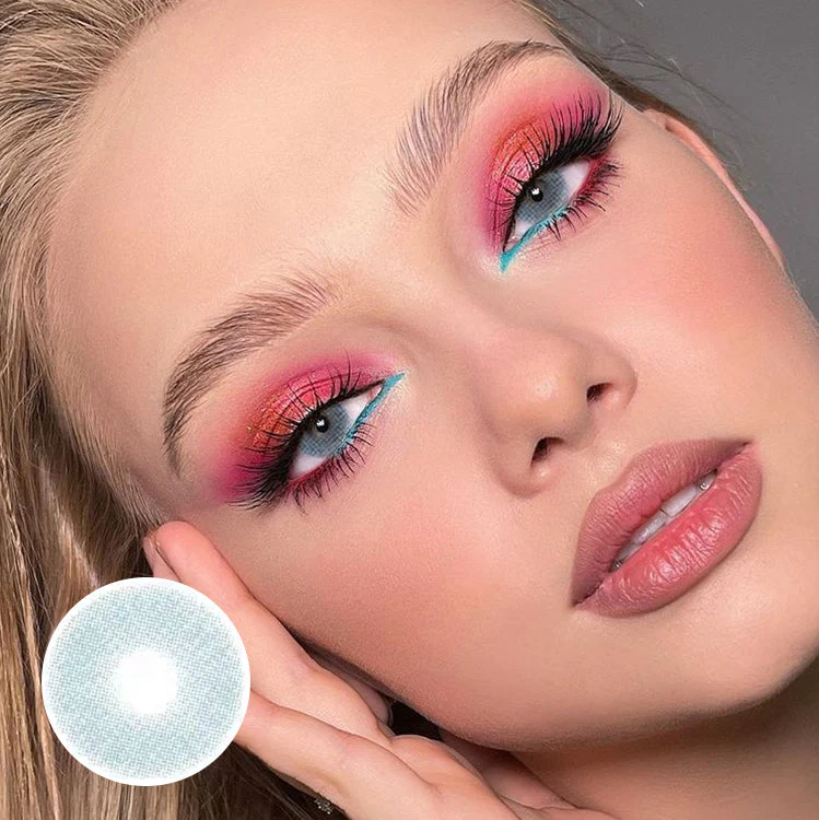 Matte Blue Colored Contact Lenses - Roseibase