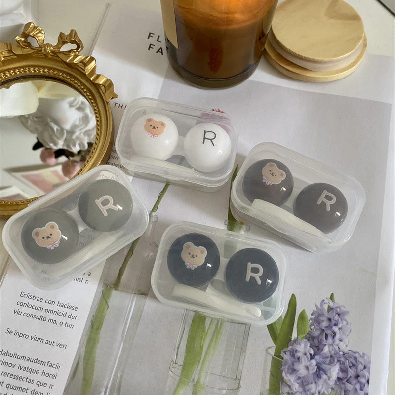 Girl Cold Style Retro Colored Contact Lens Case - Roseibase