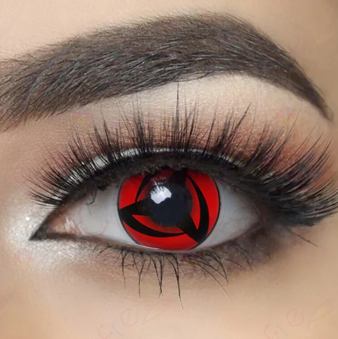 Cosplay Naruto Mangekyo Colored Contact Lenses - Roseibase