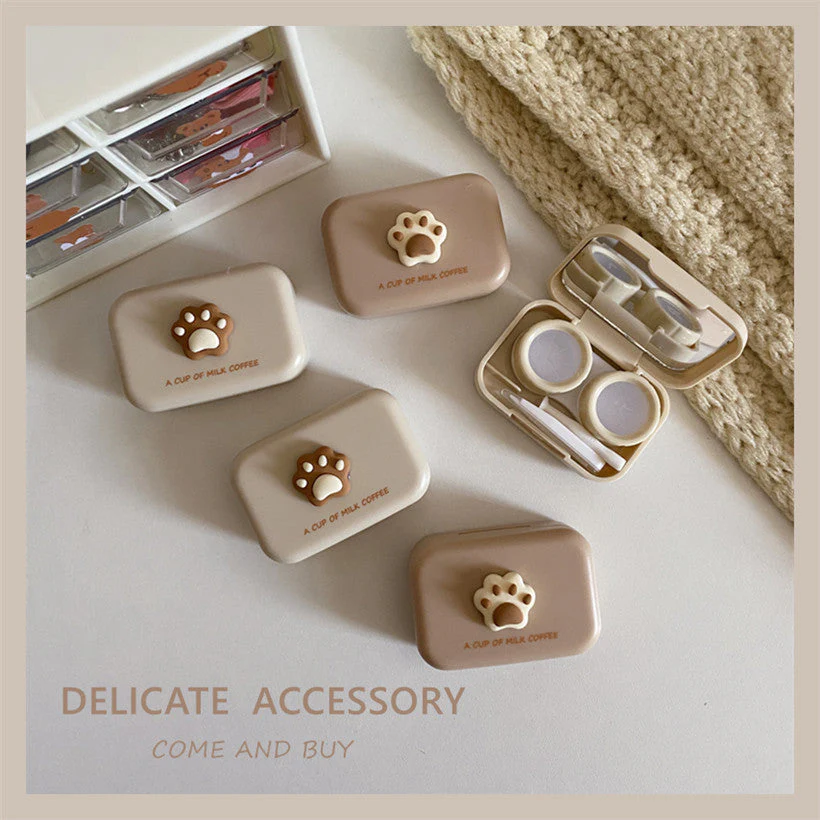 Milktea Colored Contact Lens Case - Roseibase