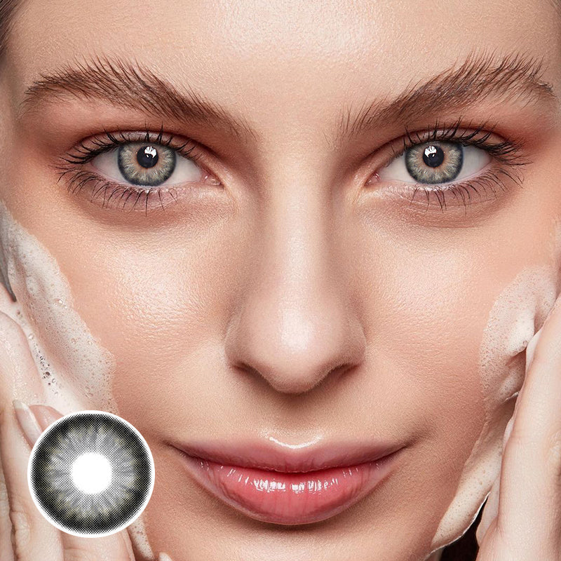 Adriene Illusion Grey Colored Contact Lenses - Roseibase