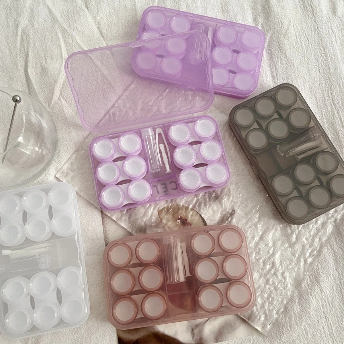 Ins Retro Cold Style Colored Contact Lens Case - Roseibase