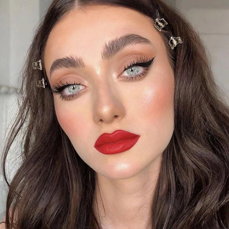 Halloween Blinking Lighten Gray Colored Contact Lenses - Roseibase