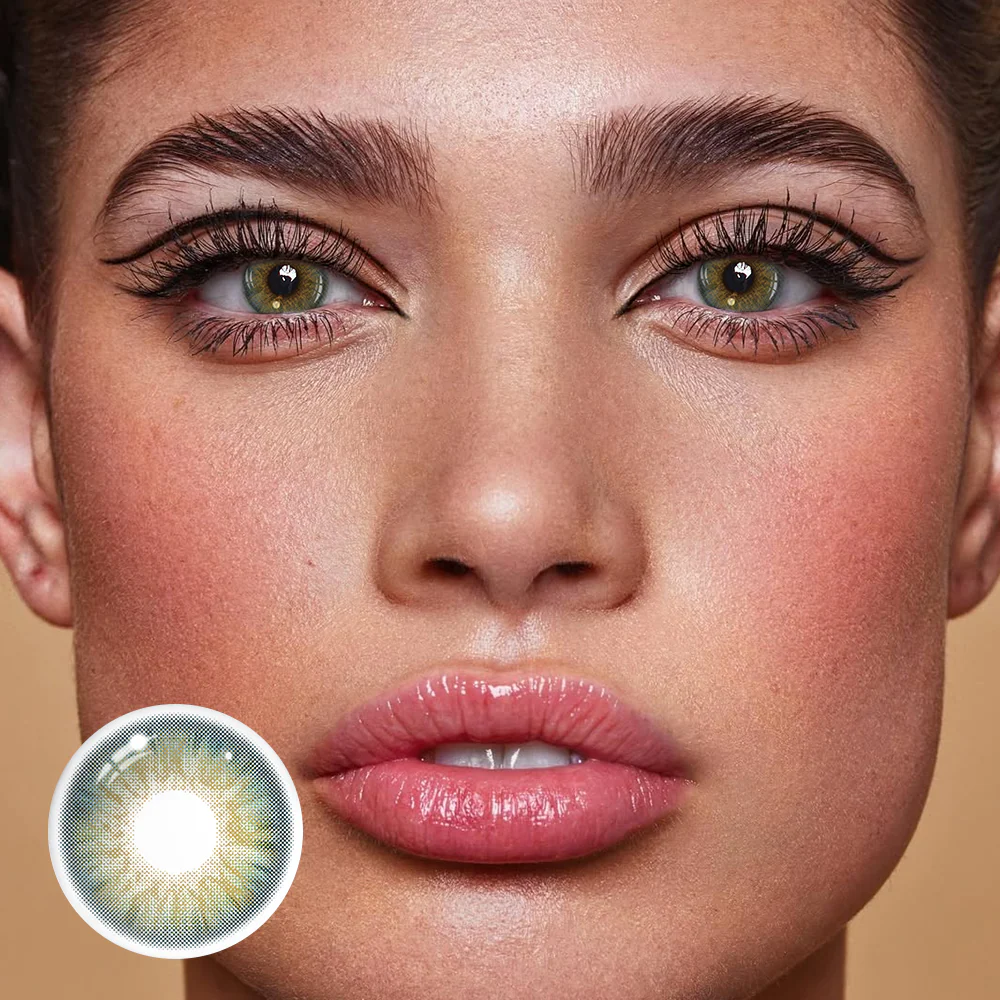 Lazuli Deep Green Colored Contact Lenses - Roseibase