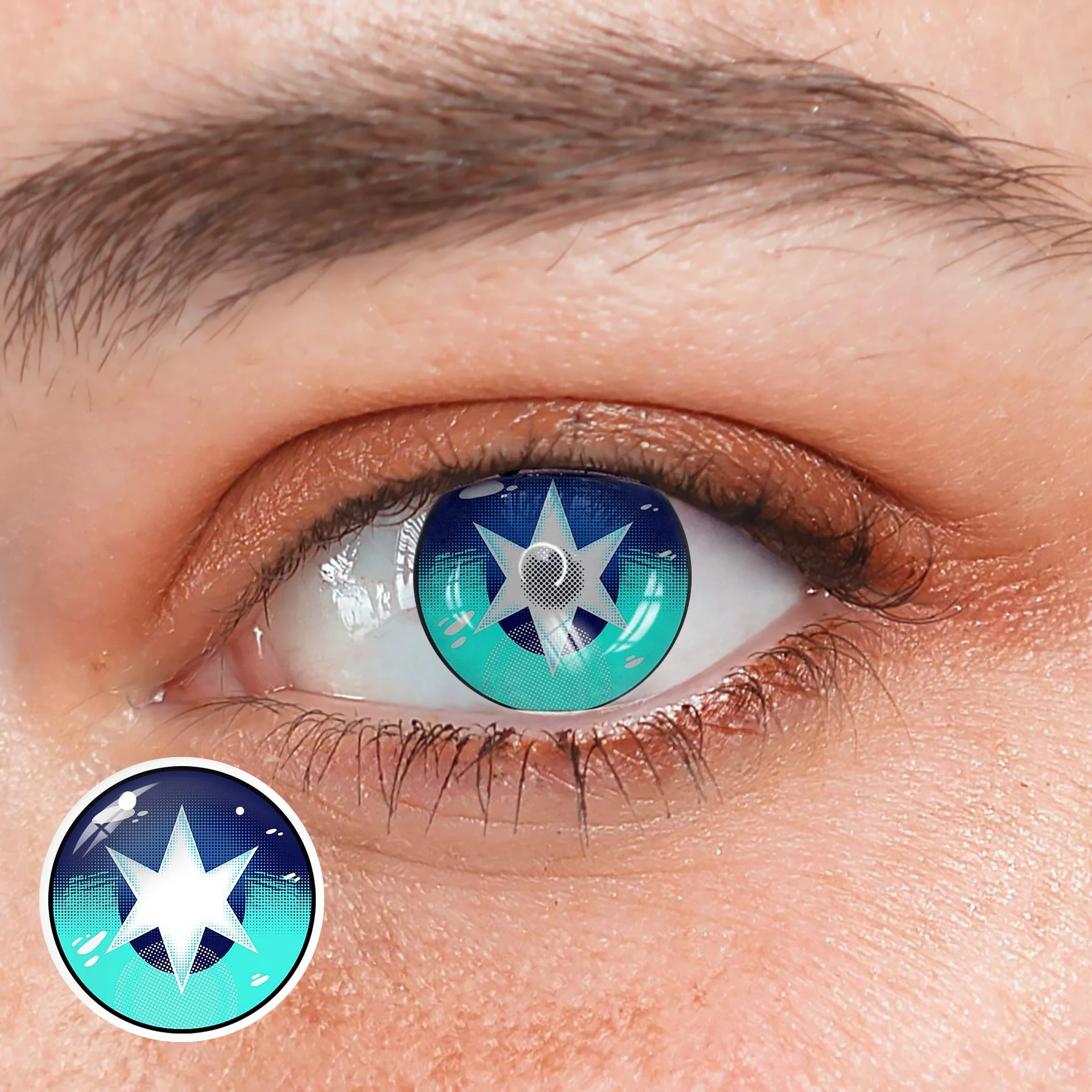 Cosplay Oshi No Ko Hoshino Akuamarin Blue Colored Contact Lenses - Roseibase