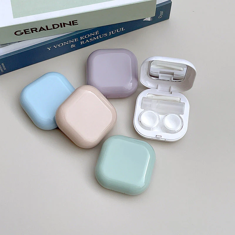 Cute simple Colored Contact Lens Case - Roseibase