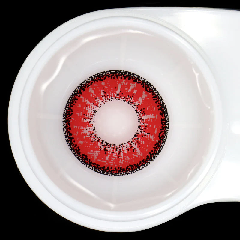 Cosplay ICE Red Prescription Colored Contact Lenses - Roseibase