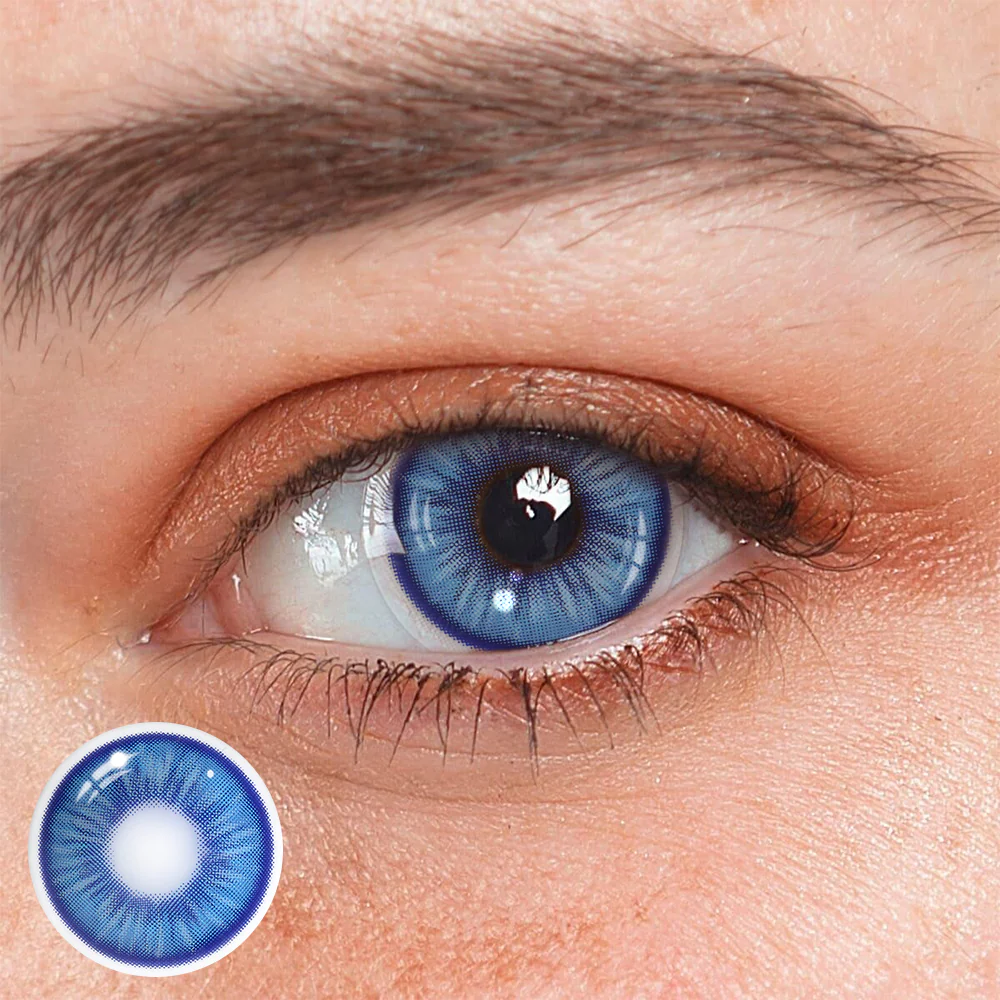 Amaretto Blue Prescription Colored Contact Lenses - Roseibase