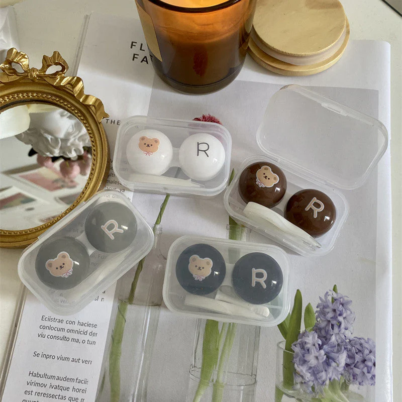Girl Cold Style Retro Colored Contact Lens Case - Roseibase