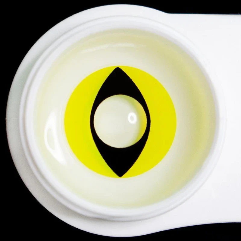 Halloween cat eye yellow Prescription Colored Contact Lenses - Roseibase