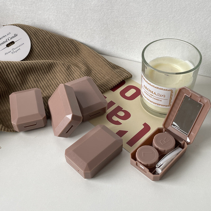 Cream Shengqiao Colored Contact Lens Case - Roseibase