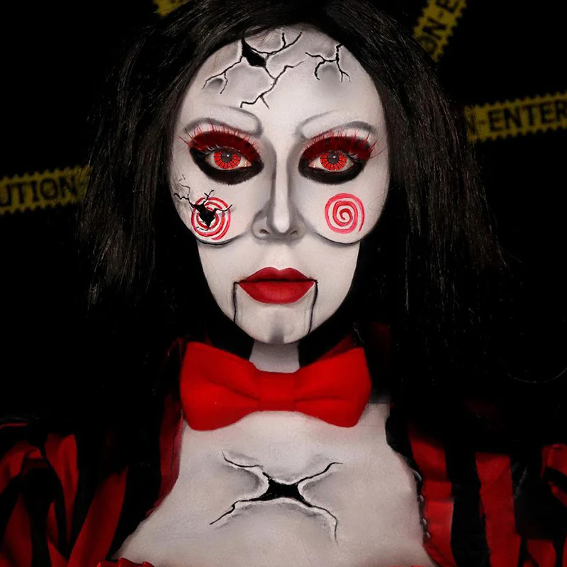 Halloween SpiderWeb Black Colored Contact Lenses - Roseibase