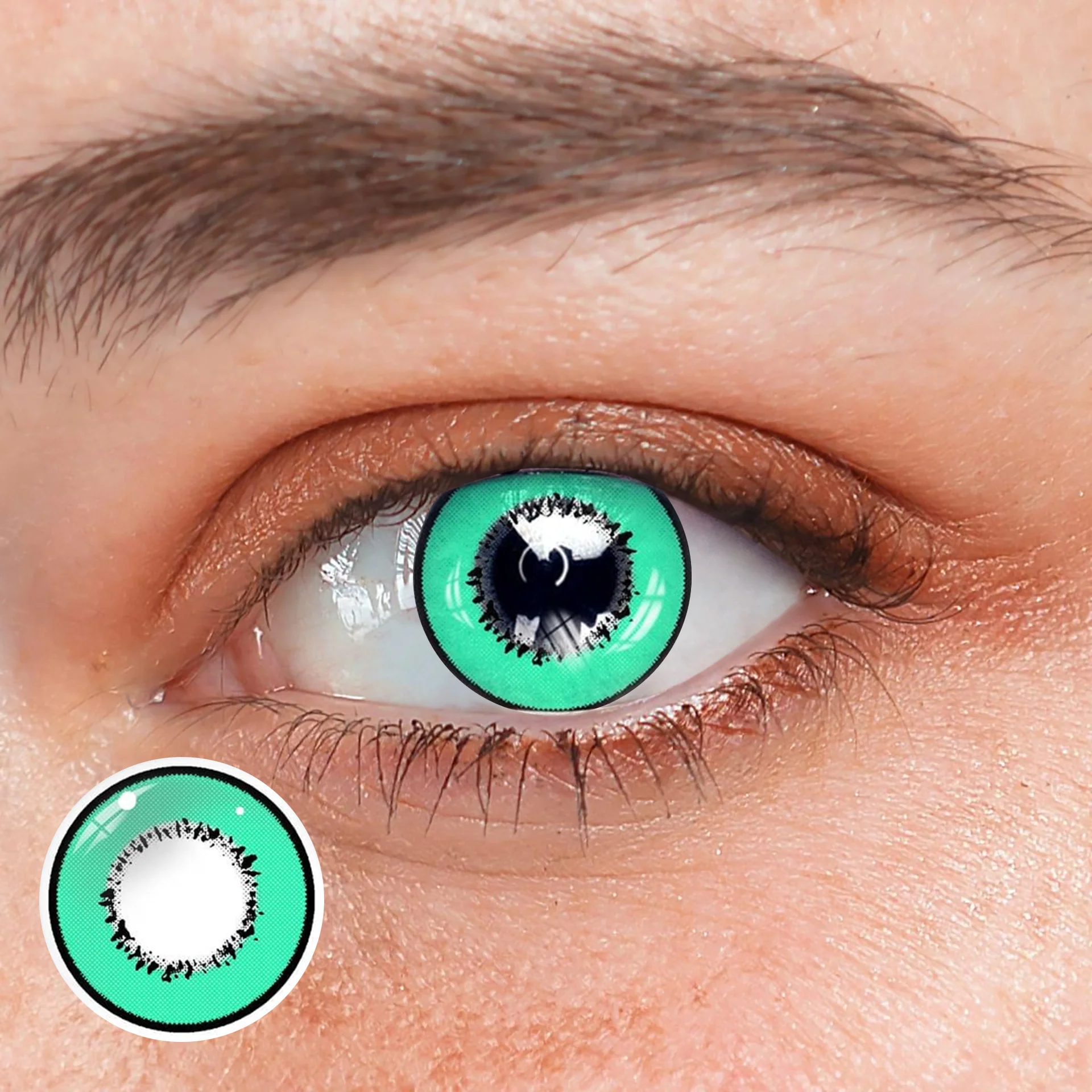 Cosplay Element Green Manson Colored Contact Lenses - Roseibase