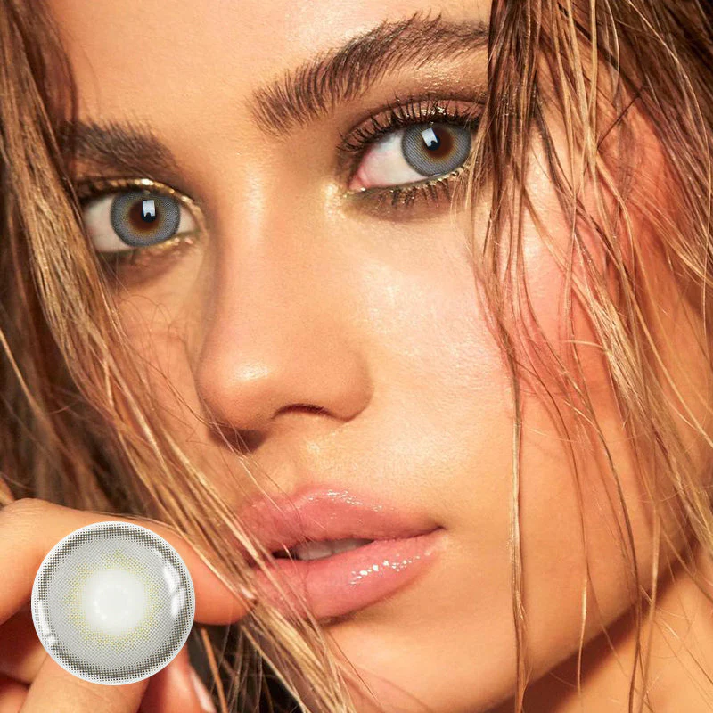 Halo Gray Prescription Colored Contact Lenses - Roseibase