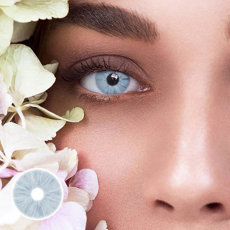 Clover Blue Prescription Colored Contact Lenses - Roseibase